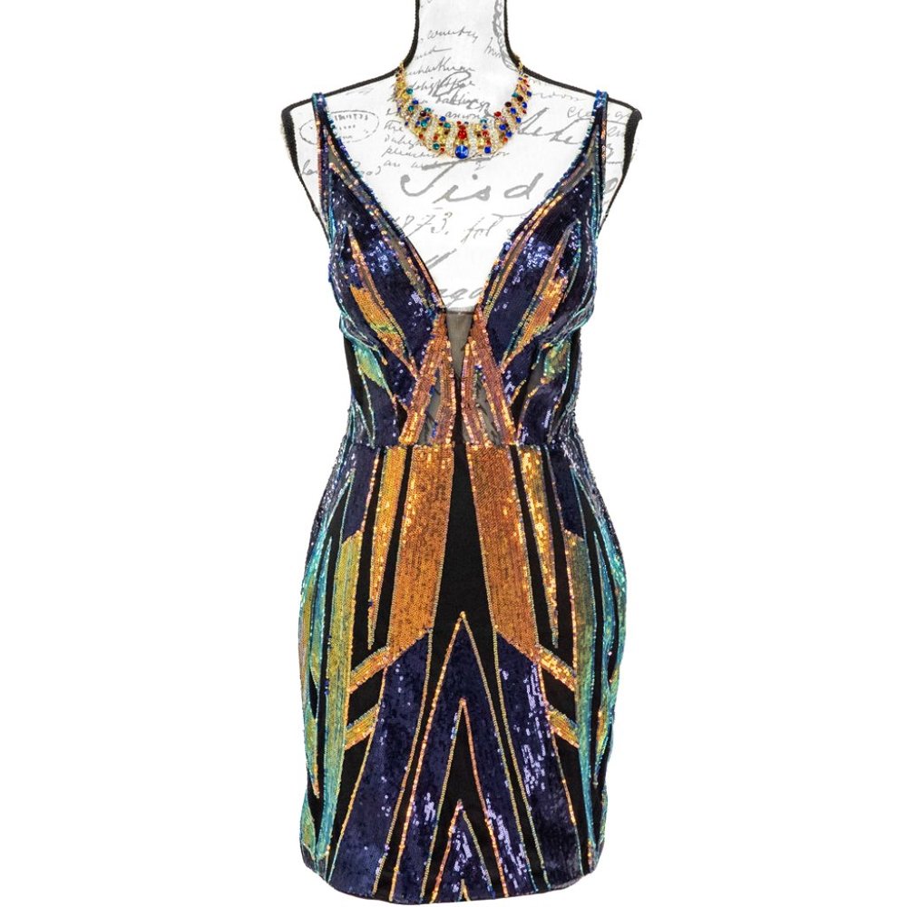 1695-Jovani Sequin Dress